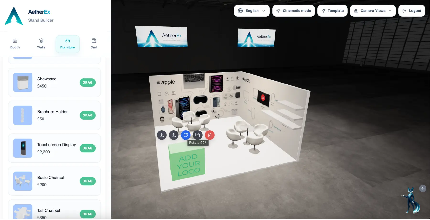 Create Stand 3D Exhibition Stand Builder | StandBuilder by AetherEx