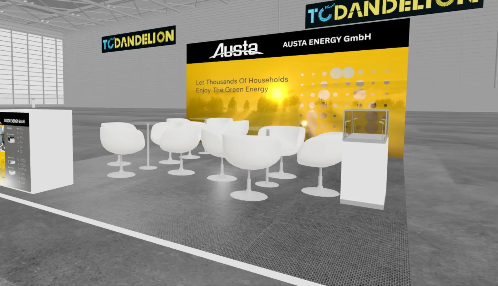 Modern Technology Exhibition Booth with integrated displays
