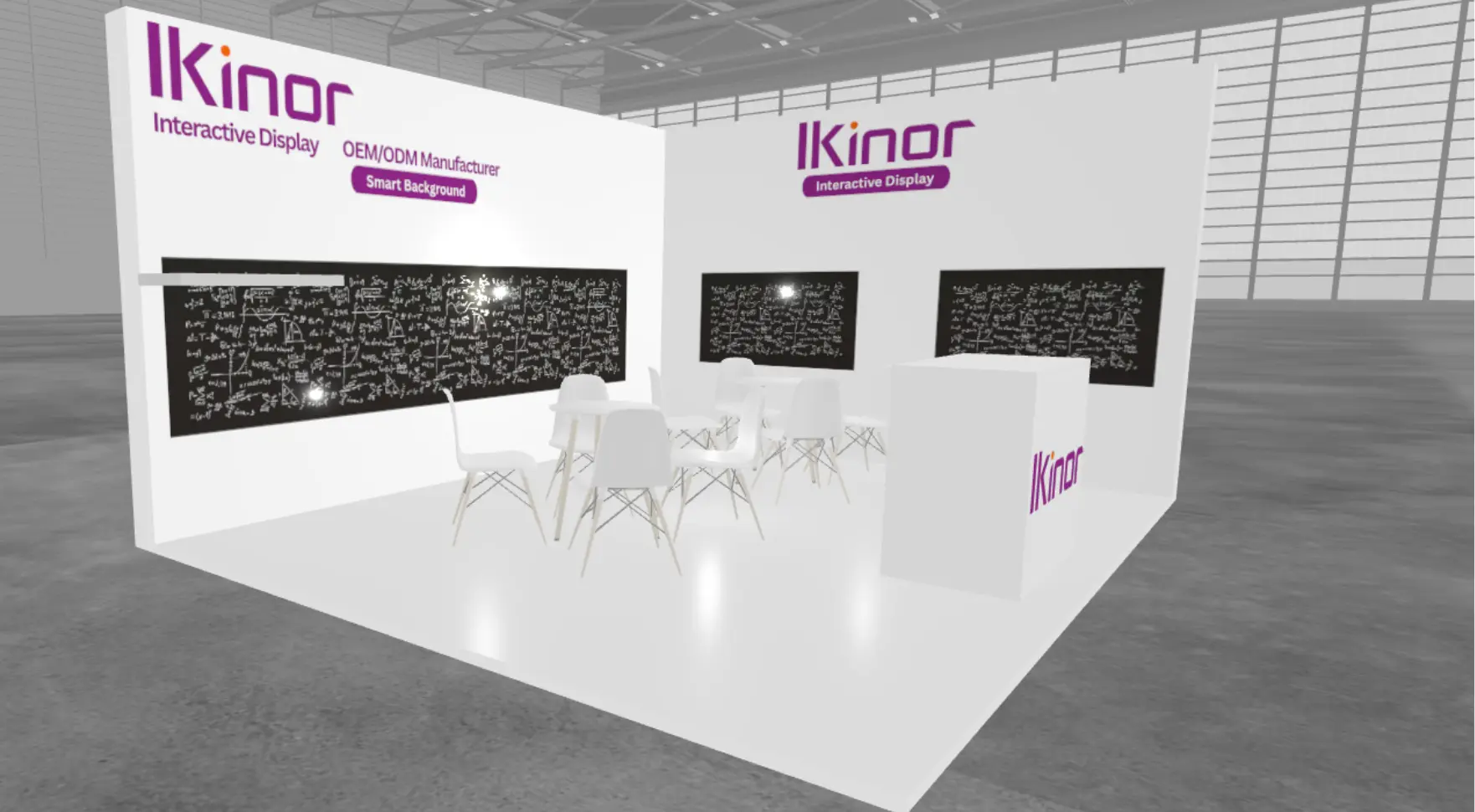 Retail Product Showcase Exhibition Stand with display cases